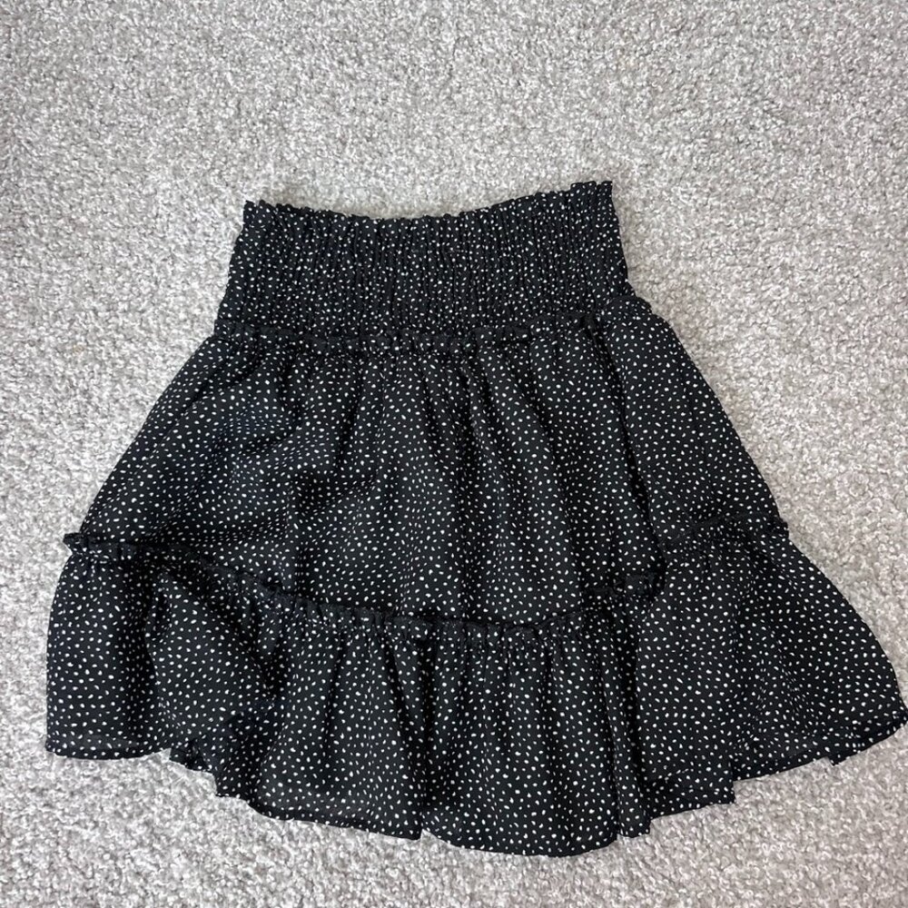 Altar'd State Black Dot Mini Skirt